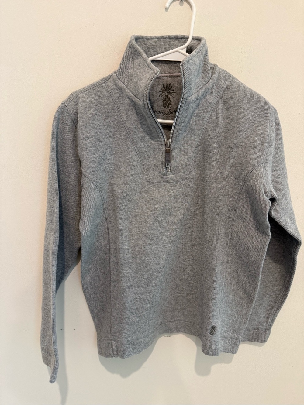 Tommy Bahama Light Gray Half-Zip Sweatshirt